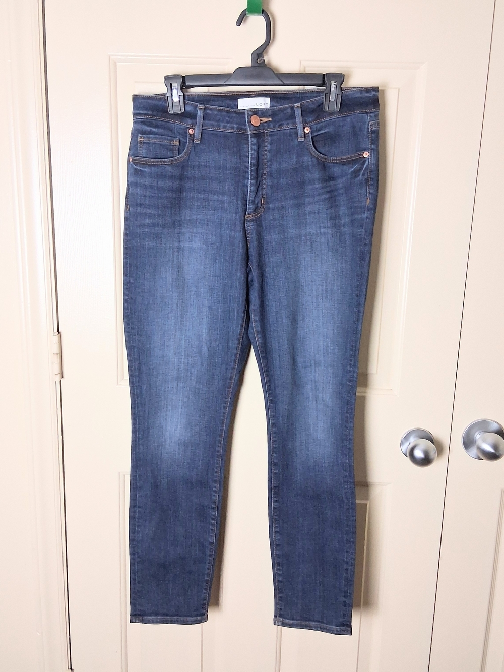 LOFT High Rise Skinny Jeans In Curvy Skinny Size 10 Blue Denim Jeans